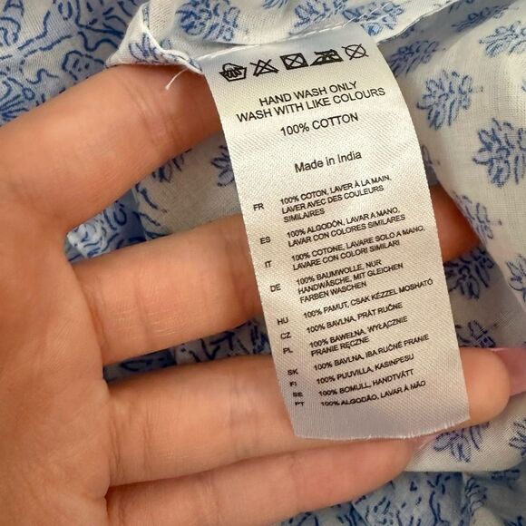 Pia Rossini Blue White Bohemian Summer Maxi Dress Cover Up - Picture 8 of 8